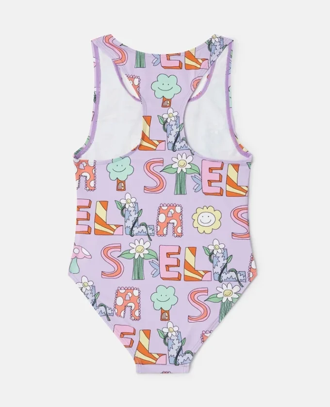 Costume da bagno con stampa lettering Costume da bagno con stampa lettering