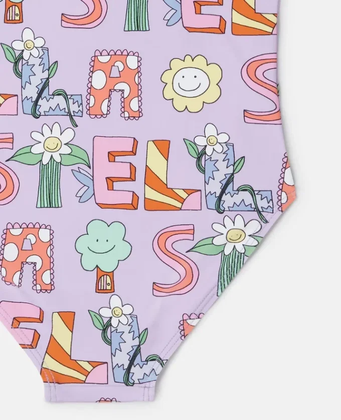 Costume da bagno con stampa lettering Costume da bagno con stampa lettering