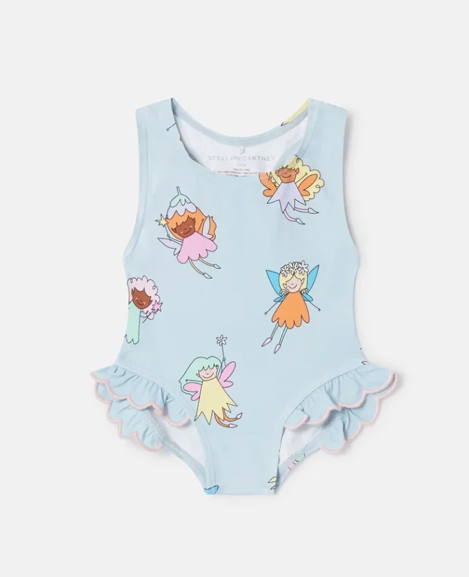 Costume da bagno con volant e stampa Fairies Costume da bagno con volant e stampa Fairies