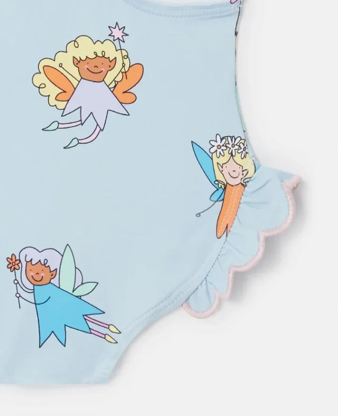 Costume da bagno con volant e stampa Fairies Costume da bagno con volant e stampa Fairies