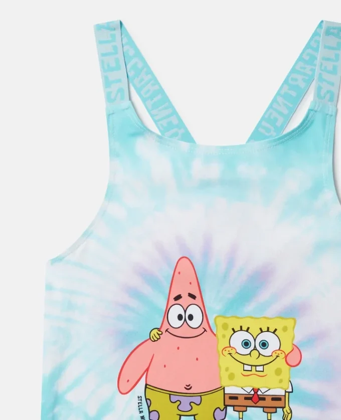 Costume da bagno tie-dye con grafica SpongeBob Costume da bagno tie-dye con grafica SpongeBob