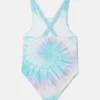 Costume da bagno tie-dye con grafica SpongeBob Costume da bagno tie-dye con grafica SpongeBob