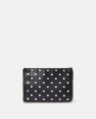Custodia Falabella con zip e borchie