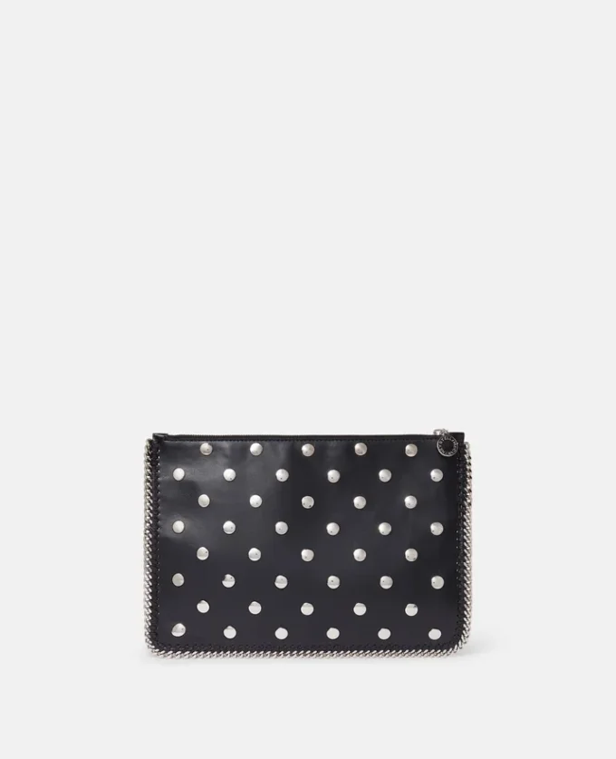 Custodia Falabella con zip e borchie Custodia Falabella con zip e borchie