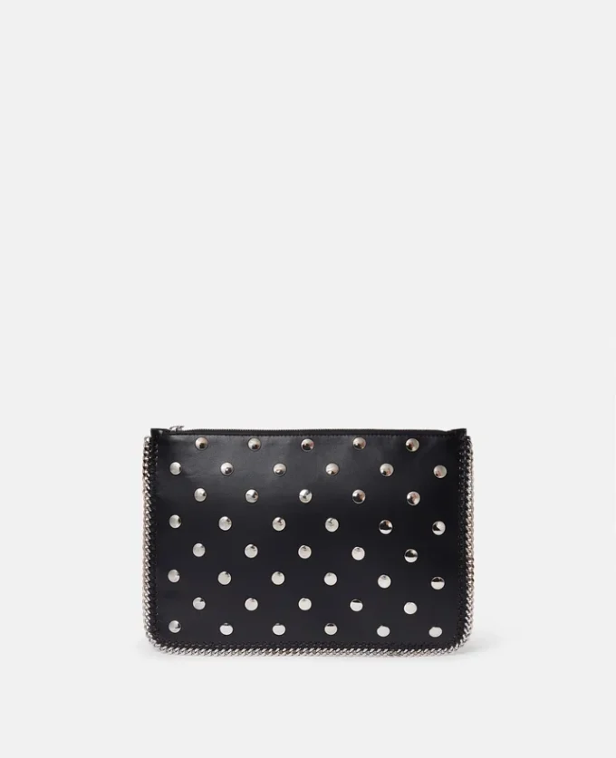 Custodia Falabella con zip e borchie Custodia Falabella con zip e borchie