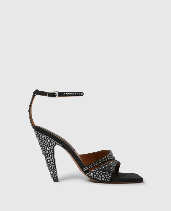 Décolleté con tacco e cristalli hotfix Stella Spur