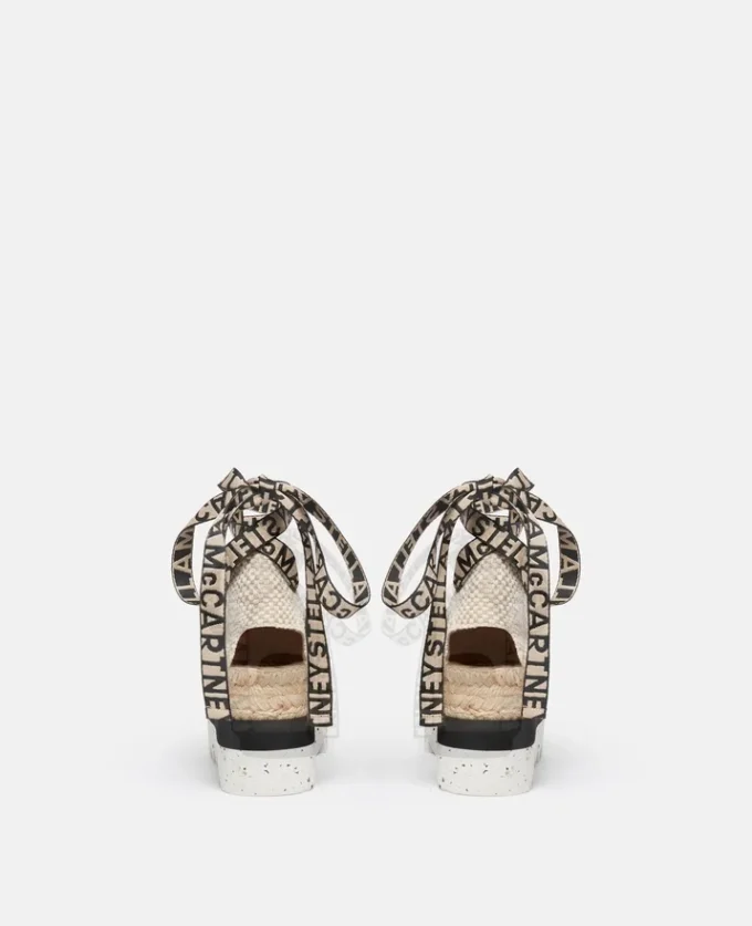 Espadrillas Gaia in tela con ricamo coniglietto nero Espadrillas Gaia in tela con ricamo coniglietto nero
