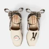 Espadrillas Gaia in tela con ricamo coniglietto nero Espadrillas Gaia in tela con ricamo coniglietto nero