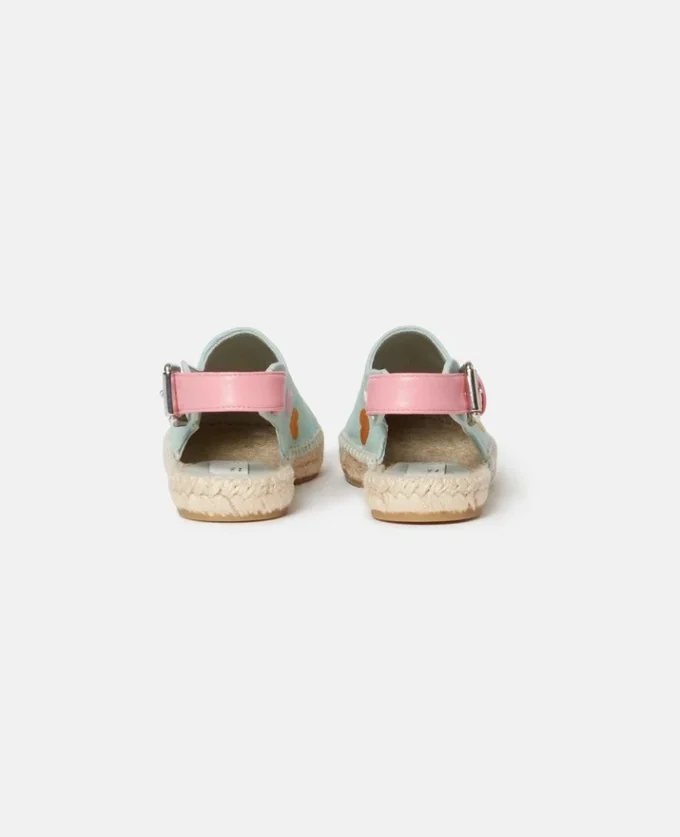 Espadrillas in tela con ricamo a forma di cuore Espadrillas in tela con ricamo a forma di cuore