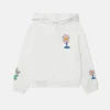 Felpa con cappuccio e zip con grafica Flower Felpa con cappuccio e zip con grafica Flower