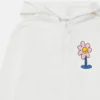 Felpa con cappuccio e zip con grafica Flower Felpa con cappuccio e zip con grafica Flower