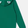 Felpa con cappuccio e zip con grafica rana Felpa con cappuccio e zip con grafica rana