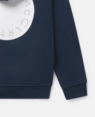 Felpa con cappuccio e zip con logo