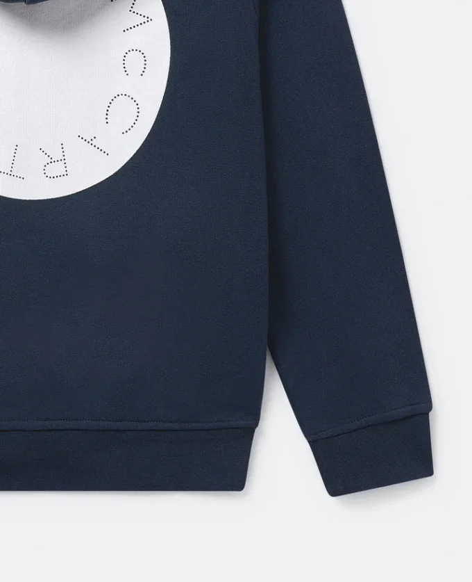 Felpa con cappuccio e zip con logo Felpa con cappuccio e zip con logo