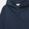 Felpa con cappuccio e zip con logo Felpa con cappuccio e zip con logo