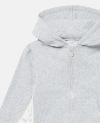 Felpa con cappuccio e zip con logo grafico