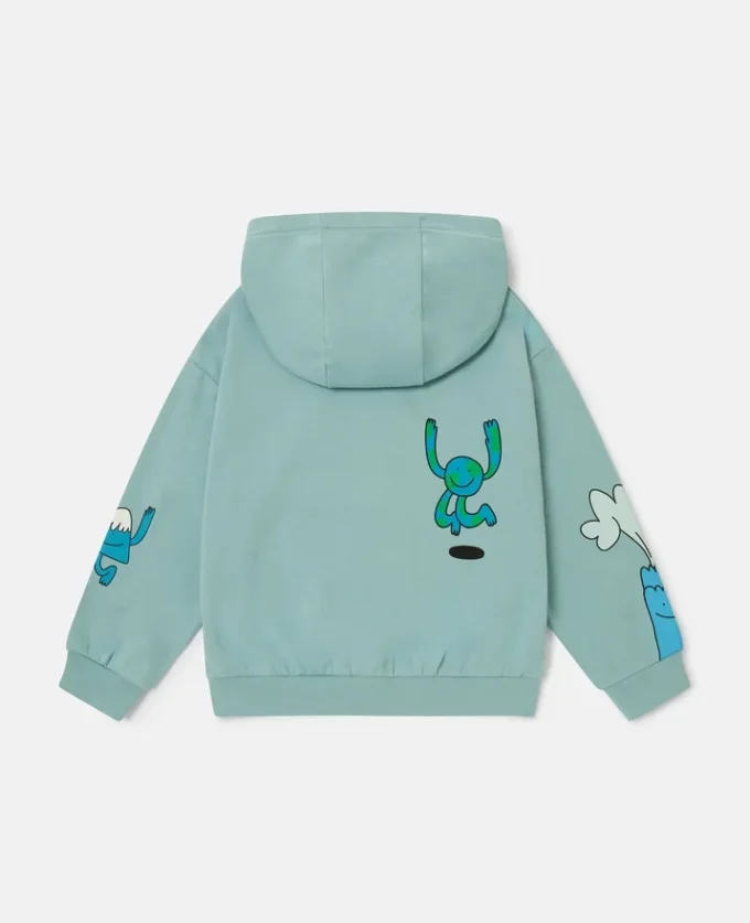 Felpa con cappuccio e zip Earth Friends Graphic Felpa con cappuccio e zip Earth Friends Graphic