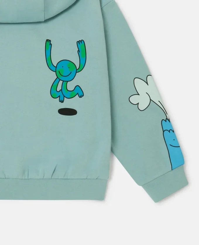 Felpa con cappuccio e zip Earth Friends Graphic Felpa con cappuccio e zip Earth Friends Graphic