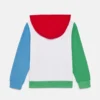 Felpa con cappuccio e zip in pile color block Felpa con cappuccio e zip in pile color block
