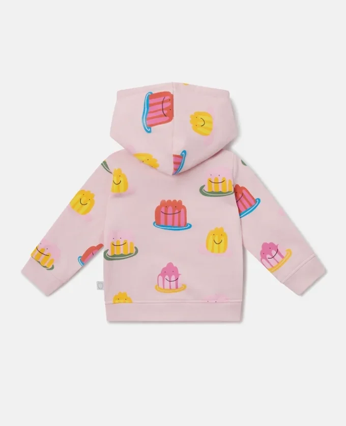 Felpa con cappuccio e zip intera con stampa Jelly Felpa con cappuccio e zip intera con stampa Jelly
