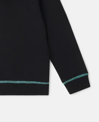 Felpa con cappuccio e zip SMC con bordi neon
