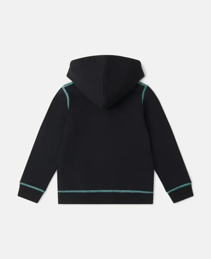 Felpa con cappuccio e zip SMC con bordi neon Felpa con cappuccio e zip SMC con bordi neon