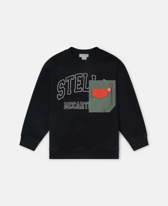 Felpa con collo rotondo e logo grafico