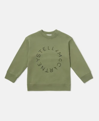 Felpa con collo rotondo e logo grafico
