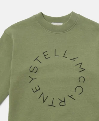 Felpa con collo rotondo e logo grafico