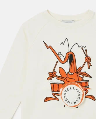Felpa con stampa Bug Band