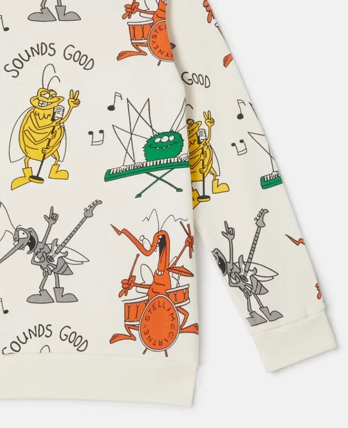 Felpa con stampa Bug Band Felpa con stampa Bug Band