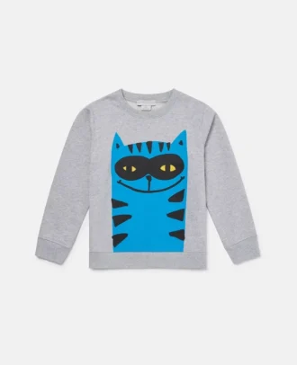 Felpa con stampa grafica Cat