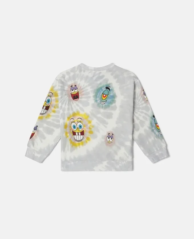 Felpa con stampa grafica SpongeBob tie-dye