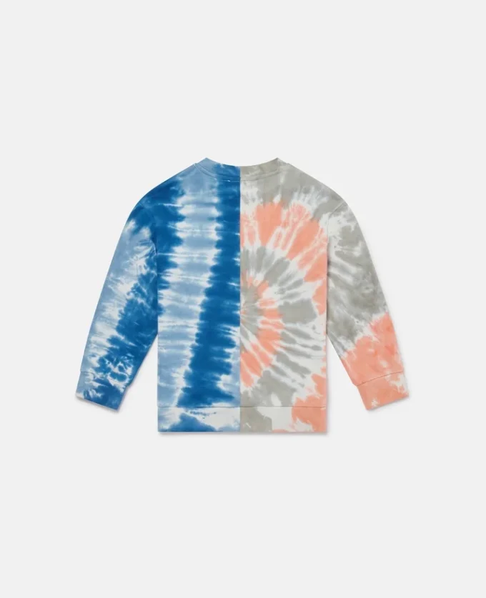 Felpa con stampa grafica tie-dye