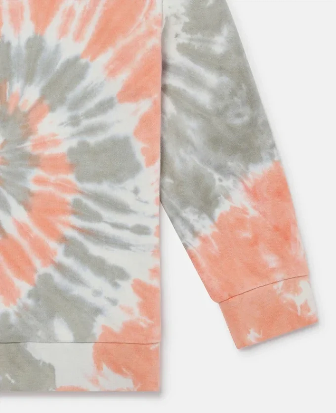 Felpa con stampa grafica tie-dye