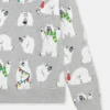 Felpa con stampa orso polare