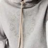 Felpa corta con cappuccio e logo ricamato Felpa corta con cappuccio e logo ricamato