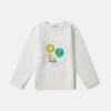 Felpa girocollo con grafica Earth Friends