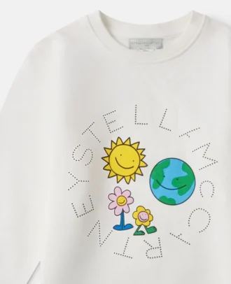 Felpa girocollo con grafica Earth Friends Felpa girocollo con grafica Earth Friends