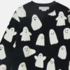 Felpa girocollo con stampa fantasma Felpa girocollo con stampa fantasma