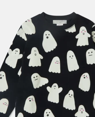 Felpa girocollo con stampa fantasma