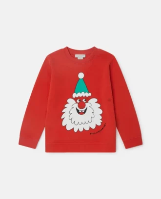 Felpa girocollo con stampa grafica Babbo Natale