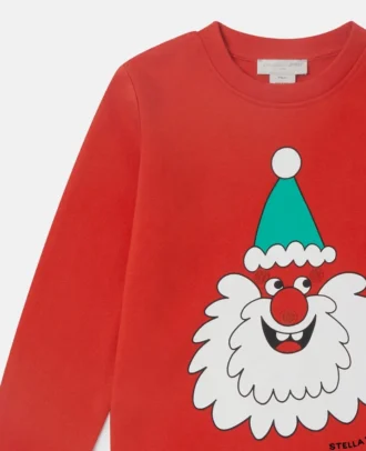 Felpa girocollo con stampa grafica Babbo Natale