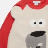 Felpa in pile con stampa orso polare