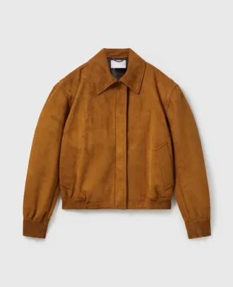 Giacca bomber con collo squadrato