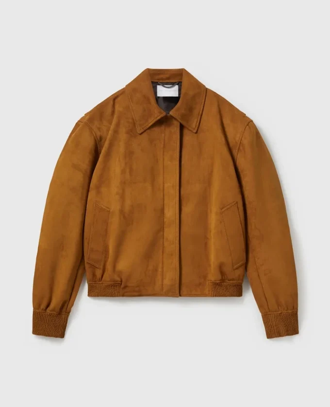 Giacca bomber con collo squadrato Giacca bomber con collo squadrato
