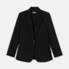 Giacca boyfriend slim fit in flanella di lana Giacca boyfriend slim fit in flanella di lana