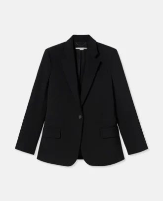 Giacca boyfriend slim fit in flanella di lana