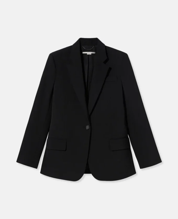 Giacca boyfriend slim fit in flanella di lana Giacca boyfriend slim fit in flanella di lana