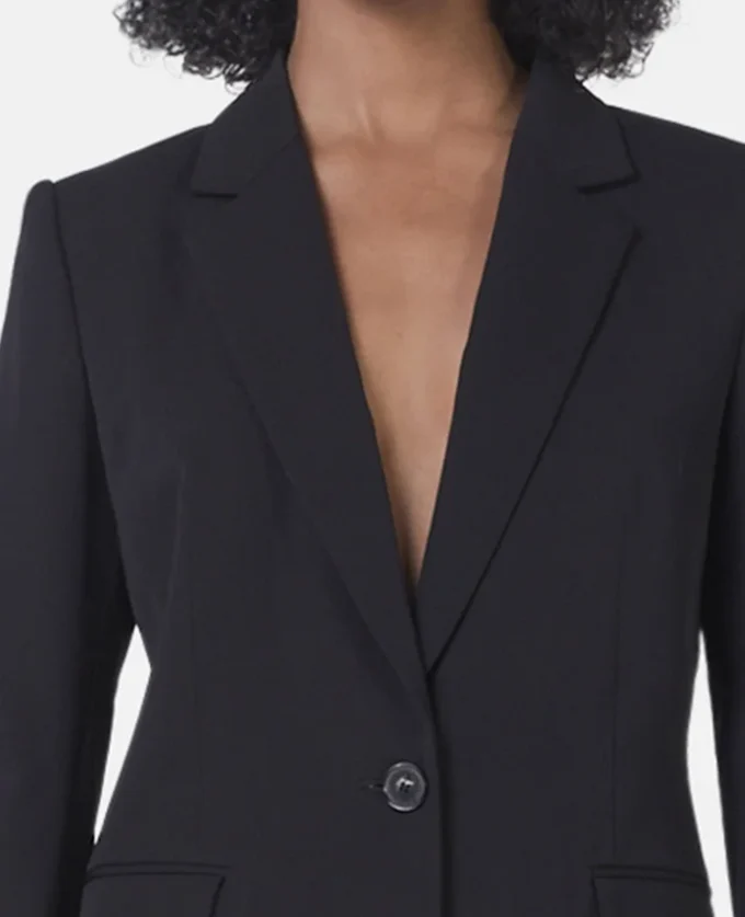 Giacca boyfriend slim fit in flanella di lana Giacca boyfriend slim fit in flanella di lana